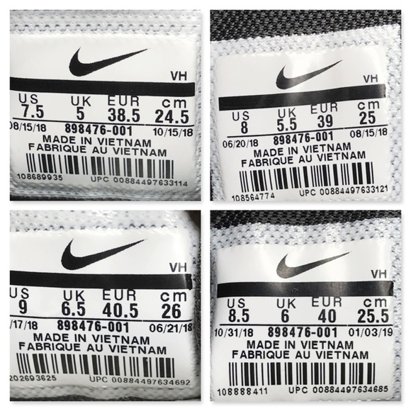 NEW Nike Flex 2017 RN Black and White - Picture 7 of 7